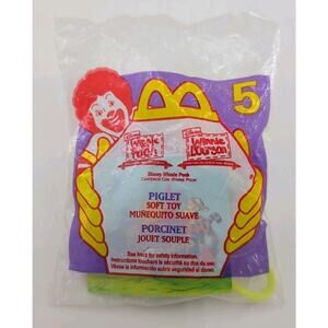 1999 McDonalds Happy Meal Toy WINNIE THE POOH PIGLET Plush Clip